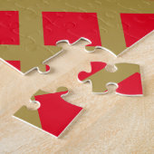 Gold und Rotes Gitter Puzzle (Seite)