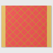 Gold- und Rottopapier Geschenkpapier (Flach)