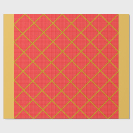 Gold- und Rottopapier Geschenkpapier (Flach)