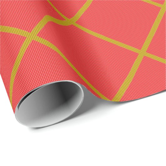 Gold- und Rottopapier Geschenkpapier (Rolleneckpunkt)