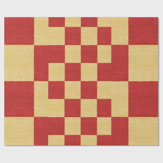 Gold- und Rotwahl Geschenkpapier (Flach)