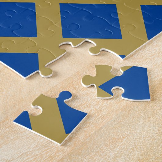 Gold und Royal Blue Lattice Puzzle (Seite)