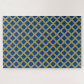Gold und Royal Blue Lattice Puzzle (Horizontal)