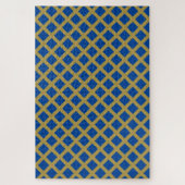 Gold und Royal Blue Lattice Puzzle (Vertikal)