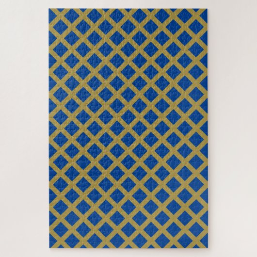 Gold und Royal Blue Lattice Puzzle (Vertikal)