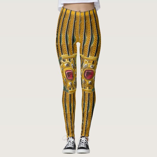 Gold und Ruby Leggings (Vorderseite)