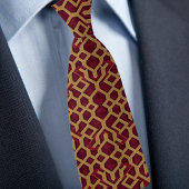 Gold und Ruby Pattern Necktie Krawatte