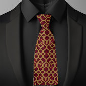 Gold und Ruby Pattern Necktie Krawatte