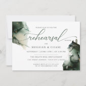 Gold und Sage Green Water Color Einladung (Vorderseite)