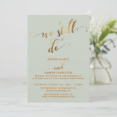 Gold und Sage machen wir noch Typografie-Jubiläum Einladung (Stehend Vorderseite)