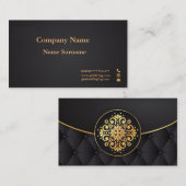 Gold und samtartige doppelseitige Visitenkarte des (Vorne/Hinten)