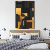 Gold und Schatten: Der Tanz von Formularbildern dr Leinwanddruck (Insitu (Schlafzimmer))