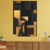 Gold und Schatten: Der Tanz von Formularbildern dr Leinwanddruck (Insitu (Wohnzimmer))