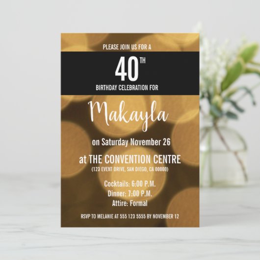 Gold und Schwarz, 40. Einladung (Stehend Vorderseite)