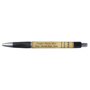 Gold und Schwarz 50. Hochzeitstag Pens Geschenke Kugelschreiber