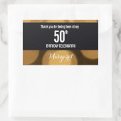 Gold und Schwarz, 50. Rechteckiger Aufkleber (Tasche)