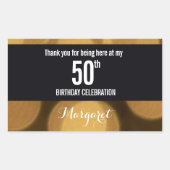 Gold und Schwarz, 50. Rechteckiger Aufkleber (Vorderseite)