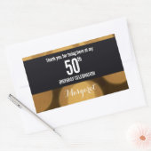Gold und Schwarz, 50. Rechteckiger Aufkleber (Umschlag)