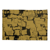 Gold und Schwarz Abstrakt Kissenbezug (Rückseite-Links)