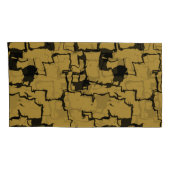 Gold und Schwarz Abstrakt Kissenbezug (Rückseite-Rechts)