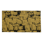 Gold und Schwarz Abstrakt Kissenbezug (Rückseite-Links)