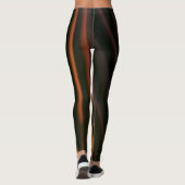 Gold und Schwarz Abstrakt Leggings (Rückseite)