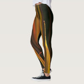 Gold und Schwarz Abstrakt Leggings (Links)