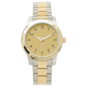 Gold und Schwarz Armbanduhr