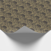 Gold und Schwarz Art Deco Geschenkpapier (Ecke)