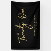 Gold und Schwarz | Banner zum 21. Geburtstag des P (Vertikal)