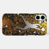 Gold und Schwarz Case-Mate iPhone Hülle (Rückseite (Horizontal))