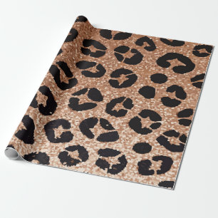 Gold- und Schwarz-Cheeta-Druckmuster – Luxuriöser  Geschenkpapier