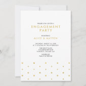 Gold und Schwarz | Chic Modern Engagement Party Einladung (Vorderseite)