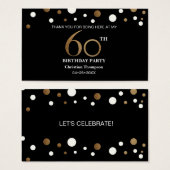 Gold und Schwarz, Danke, Karten (Vorne & Hinten)