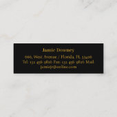 Gold und Schwarz | Einfache und elegante Potternam Mini Visitenkarte (Rückseite)