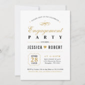 Gold und Schwarz | Einladung einer eleganten Bewer (Vorderseite)