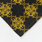 Gold und Schwarz Fleecedecke (Ecke)