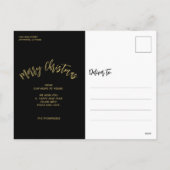 Gold und Schwarz Frohe Weihnachten (Rückseite)