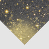 Gold und Schwarz Funkelnd Bling Festive Luxus Glam Seidenpapier (Ausschnitt)