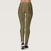 Gold und Schwarz Geometrisches Muster Leggings (Rückseite)