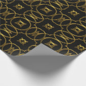 Gold und Schwarz Geschenkpapier (Ecke)