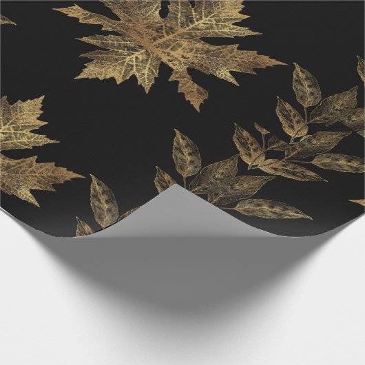 Gold und Schwarz Geschenkpapier (Ecke)