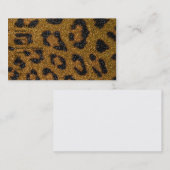 Gold-und Schwarz-Girly Glitzercheetah-Druck Visitenkarte (Vorne/Hinten)