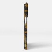 Gold und schwarz Grunge 1 iPhone Hülle (Rechte Seite)