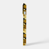 Gold und schwarz Grunge 7 iPhone 15 Hülle (Linke Seite)