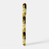 Gold und schwarz Grunge 9 iPhone 15 Hülle (Rechte Seite)