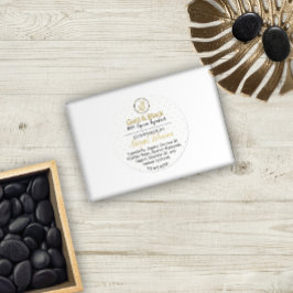 Gold und Schwarz handgefertigte, hausgemachte Bath Runder Aufkleber