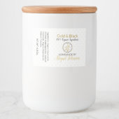 Gold und Schwarz handgefertigte, hausgemachte Seif Lebensmitteletikett (Vorderseite)