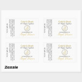 Gold und Schwarz handgefertigte, hausgemachte Seif Rechteckiger Aufkleber (Blatt)