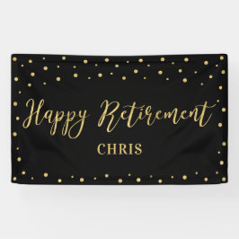 Gold und Schwarz | Happy Retirement Party Banner